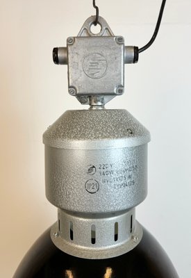 Industrial Black Enamel Factory Lamp from Elektrosvit, 1960s-CGF-1785026