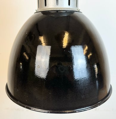 Industrial Black Enamel Factory Lamp from Elektrosvit, 1960s-CGF-1785026