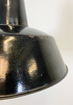 Industrial Black Enamel Factory Pendant Lamp, 1930s-CGF-873754