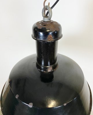 Industrial Black Enamel Pendant Lamp, 1930s-CGF-870407