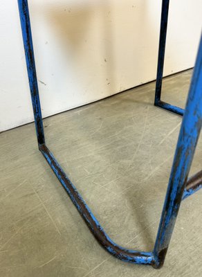 Industrial Blue Iron Chairs, 1950s, Set of 2-CGF-1767468