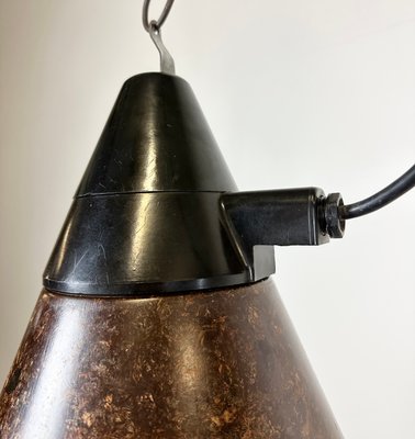 Industrial Brown Bakelite Pendant Light from VEB Narva, 1960s-CGF-1423061