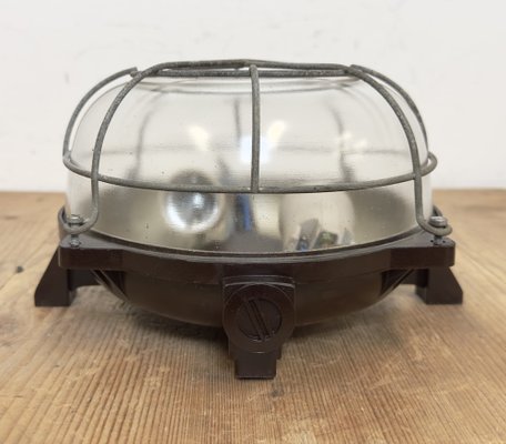 Industrial Brown Bakelite Wall or Ceiling Light, 1970s-CGF-1703760