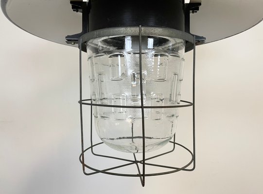 Industrial Cage Pendant Lamp, 1960s-CGF-1057196