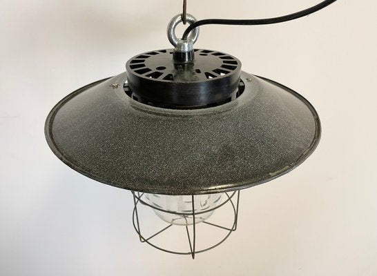 Industrial Cage Pendant Lamp, 1960s-CGF-1057196