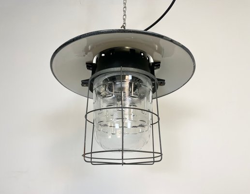 Industrial Cage Pendant Lamp, 1960s-CGF-1057196