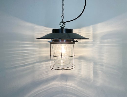 Industrial Cage Pendant Lamp, 1960s-CGF-1057196