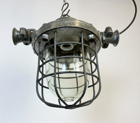 Industrial Cast Aluminium Cage Pendant Light, 1960s-CGF-1747339