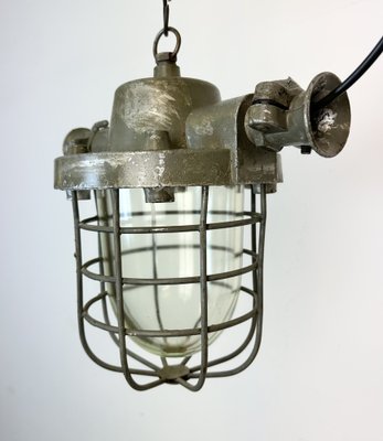 Industrial Cast Aluminium Cage Pendant Light, 1960s-CGF-1747339