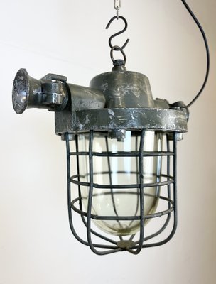 Industrial Cast Aluminium Cage Pendant Light, 1960s-CGF-1747339