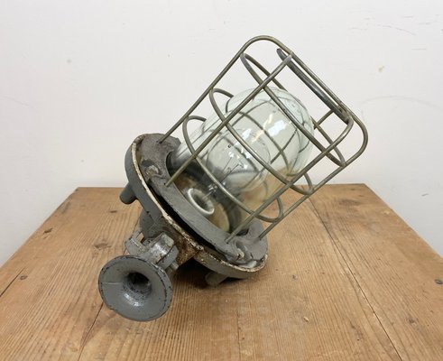 Industrial Cast Iron Cage Pendant Light, 1960s-CGF-1268378