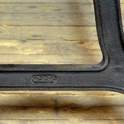 Industrial Cast Iron Table with Pine Top-IW-1293462