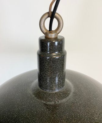 Industrial Dark Gray Enamel Hanging Lamp, 1950s-CGF-868308