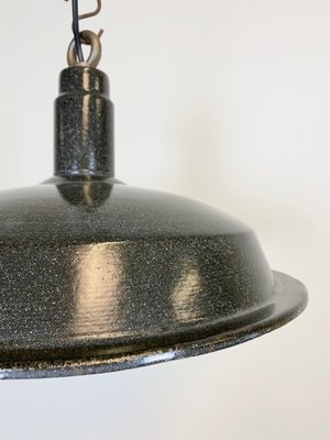 Industrial Dark Gray Enamel Hanging Lamp, 1950s-CGF-868308