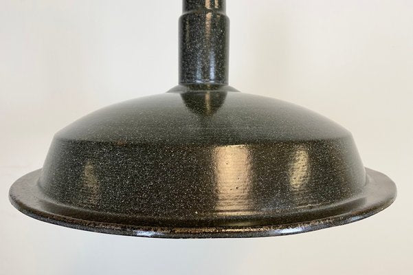 Industrial Dark Gray Enamel Hanging Lamp, 1950s-CGF-868308