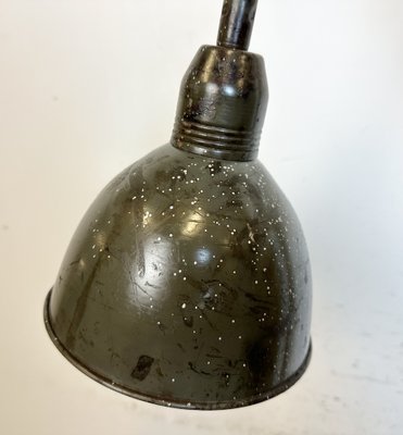 Industrial Dark Green Scissor Wall Lamp from Elektroinstala, 1960s-CGF-1733902