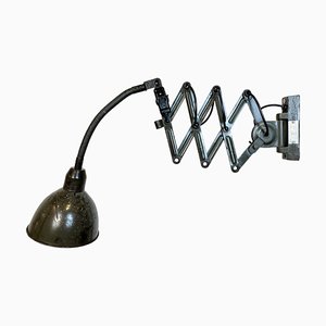 Industrial Dark Green Scissor Wall Lamp from Elektroinstala, 1960s-CGF-1733902