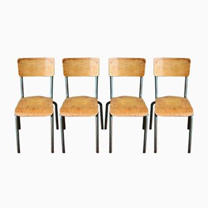 Industrial Dining Chairs, 1950s, Set of 4-AIU-825788