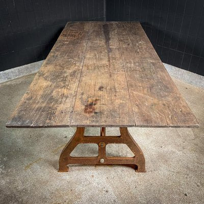 Industrial Dining Table in Teak-IA-1743267