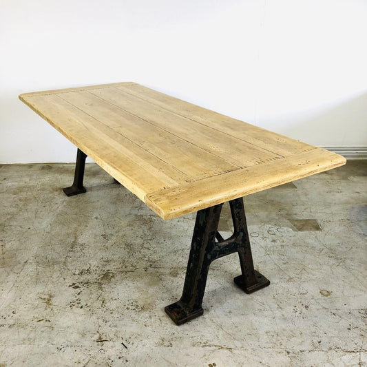 Industrial Dining Table with Machine Parts Oxidaad, 1920s