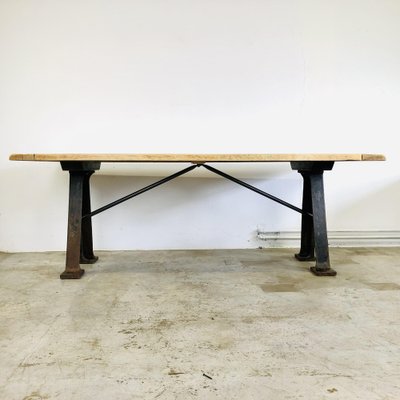 Industrial Dining Table with Machine Parts Oxidaad, 1920s-LCQ-1403560