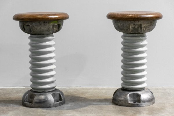 Industrial Electric Insoor Stools, Set of 2-LA-1357747