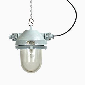 Industrial Explosion Proof Gray Ceiling Lamp from Elektrosvit, 1970s-CGF-666091