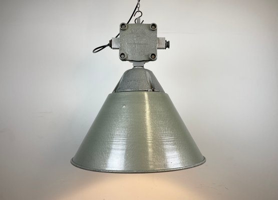 Industrial Explosion Proof Lamp with Aluminium Shade from Polam, 1970s-CGF-1268429