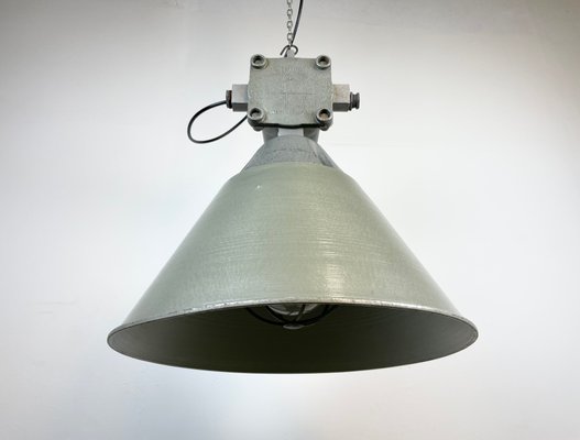 Industrial Explosion Proof Lamp with Aluminium Shade from Polam, 1970s-CGF-1268429