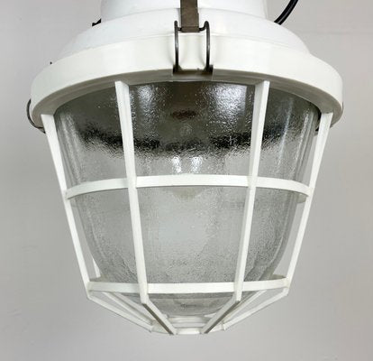 Industrial Factory Light with Plastic Grid from Elektrosvit, 1980s-CGF-1393541