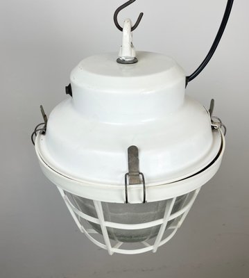 Industrial Factory Light with Plastic Grid from Elektrosvit, 1980s-CGF-1393541