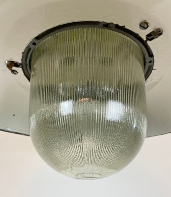 Industrial Factory Pendant Lamp in Cast Iron and Grey Enamel from Zaos, 1960s-CGF-1299911