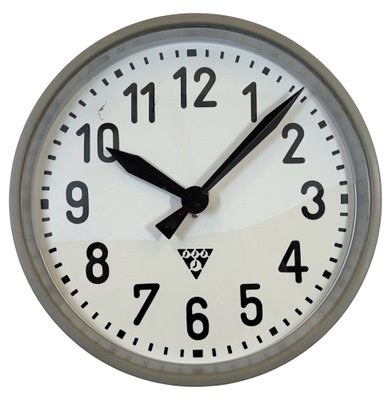 Industrial Factory Wall Clock from Pragotron, 1960s-CGF-2043844