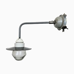 Industrial Factory Wall Light with Enamel Shade, 1960s-CGF-1720940