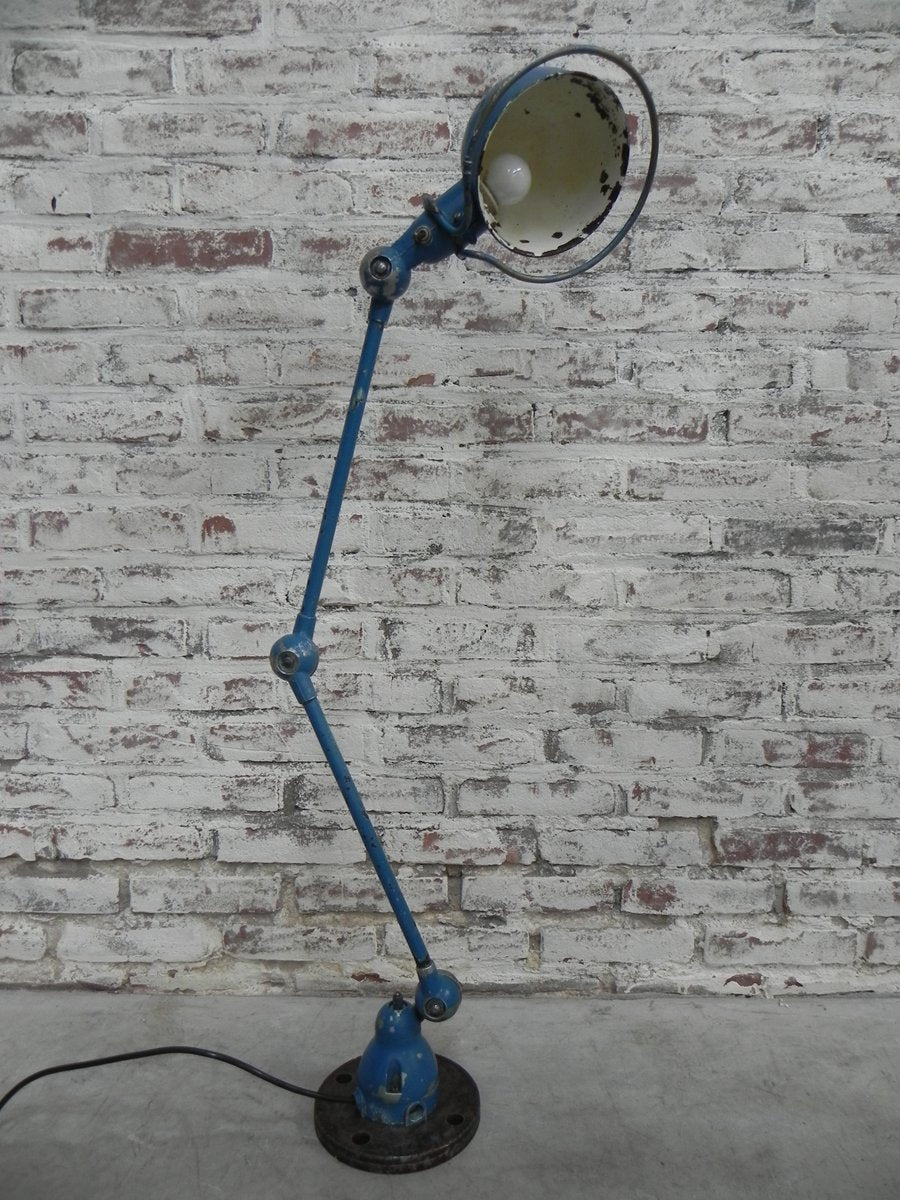 Industrial French Aluminum and Steel 2-Armed Floor Lamp from Jieldé, 1960s