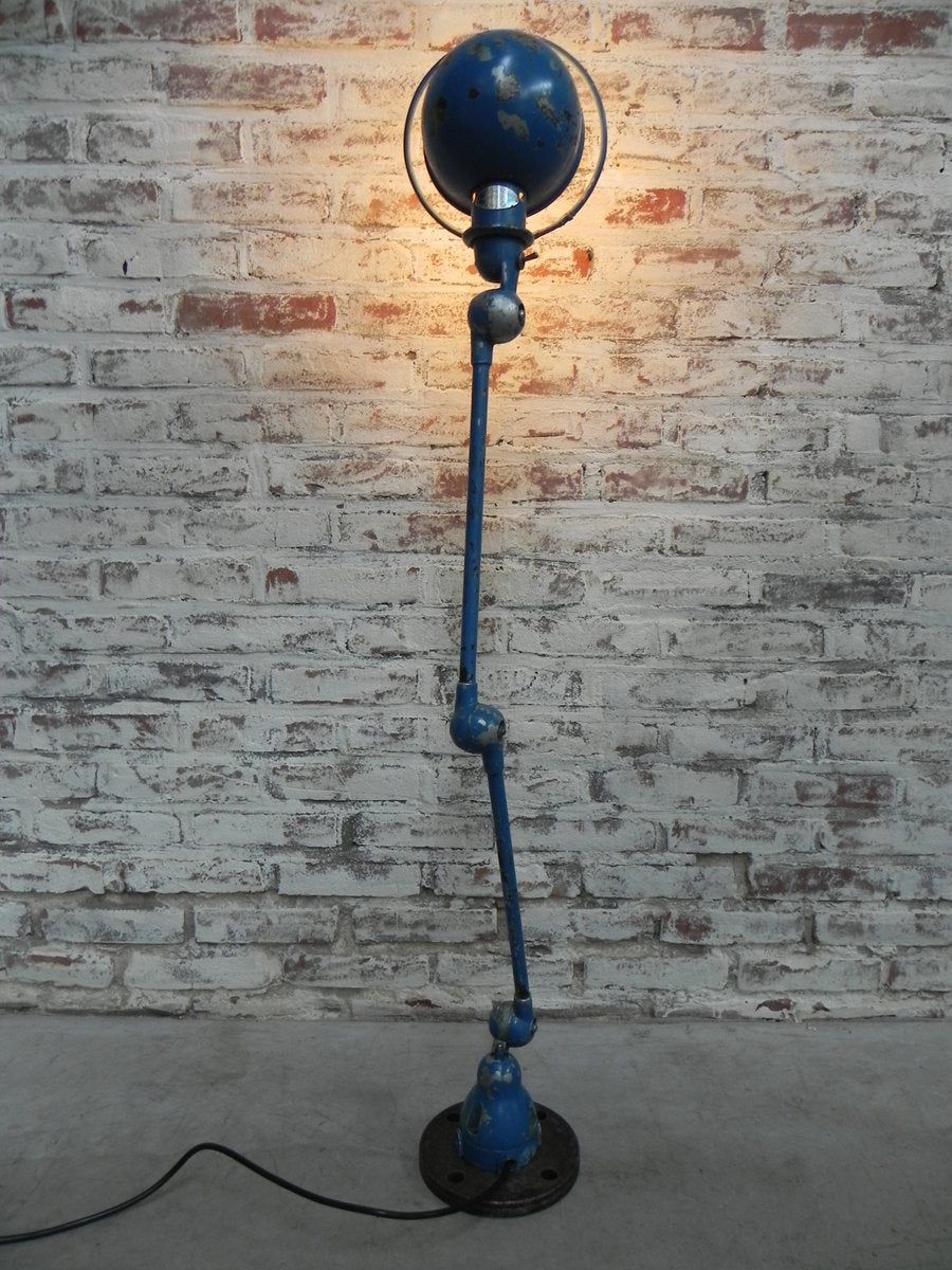 Industrial French Aluminum and Steel 2-Armed Floor Lamp from Jieldé, 1960s