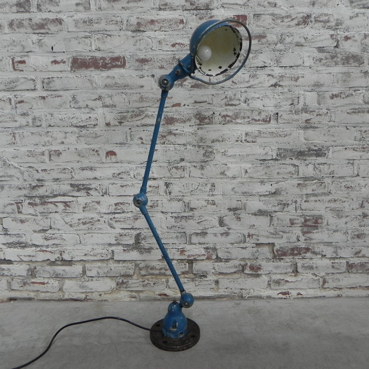 Industrial French Aluminum and Steel 2-Armed Floor Lamp from Jieldé, 1960s