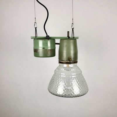 Industrial Glass Light from Veb Leuchtenbau, Leipzig-FFL-1372872