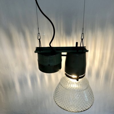 Industrial Glass Light from Veb Leuchtenbau, Leipzig-FFL-1372872