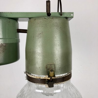 Industrial Glass Light from Veb Leuchtenbau, Leipzig-FFL-1372872