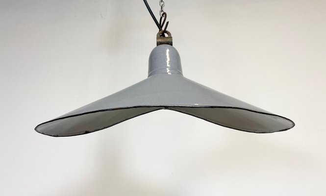 Industrial Gray Enamel Light, 1930s-CGF-995733