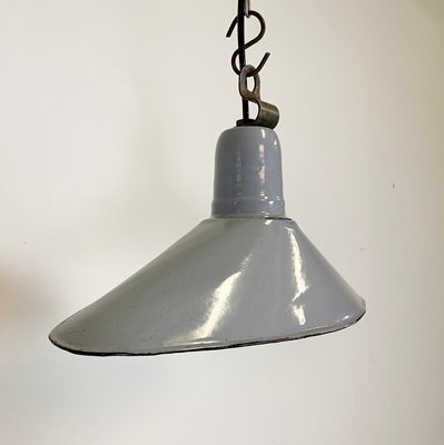 Industrial Gray Enamel Light, 1930s-CGF-995733