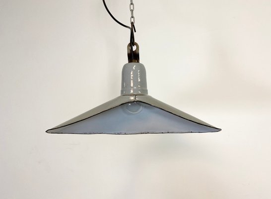 Industrial Gray Enamel Light, 1930s-CGF-995733