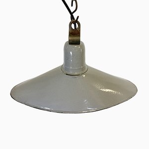 Industrial Gray Enamel Light, 1930s-CGF-995733