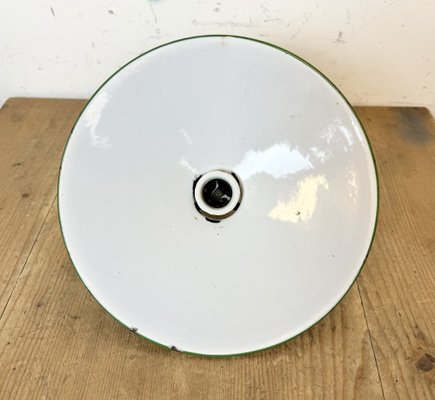 Industrial Green Enamel Ceiling Light, 1930s-CGF-1767584