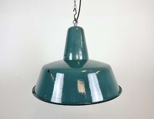 Industrial Green Enamel Factory Lamp, 1960s-CGF-1373101