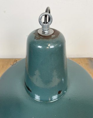 Industrial Green Enamel Factory Lamp, 1960s-CGF-1373101