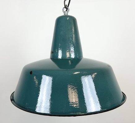 Industrial Green Enamel Factory Lamp, 1960s-CGF-1373101