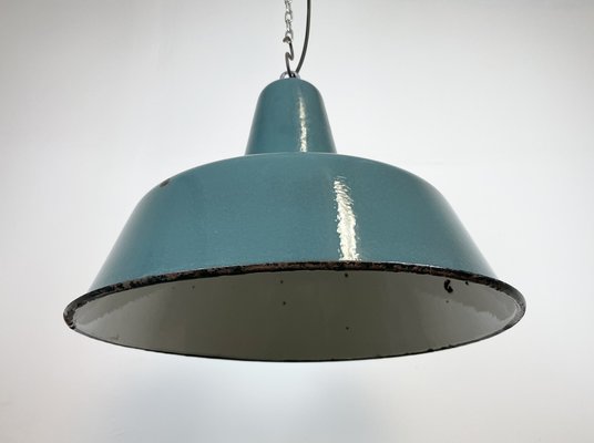 Industrial Green Enamel Factory Lamp, 1960s-CGF-1373101