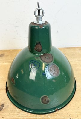 Industrial Green Enamel Factory Pendant Lamp, 1960s-CGF-1785078